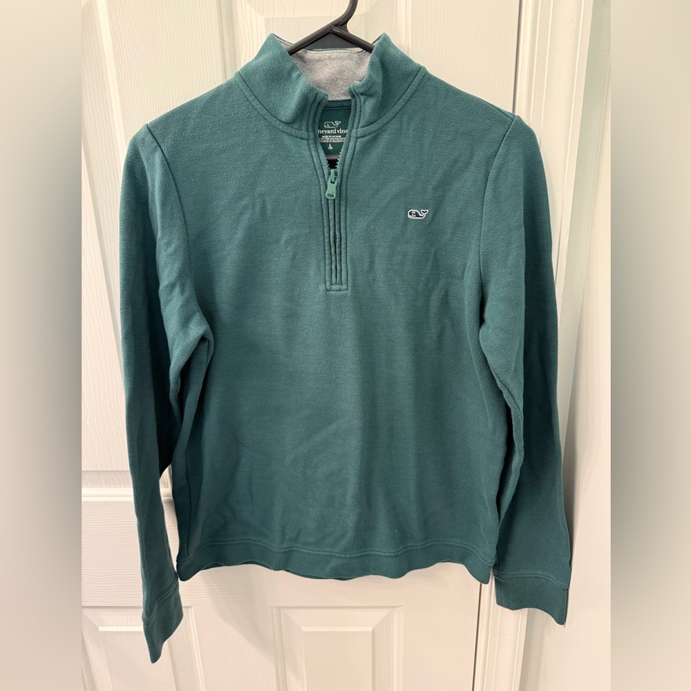 Vineyard vines boys green quarter zip 16